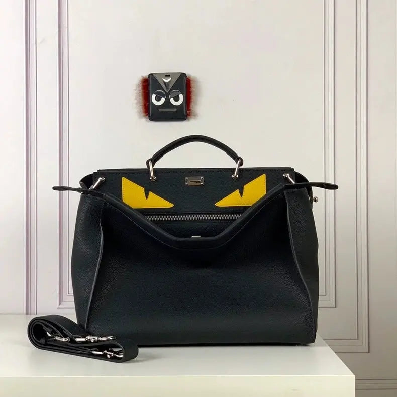 2025 new genuine leather devil monster casual fashion briefcase handbag business FairWonder
