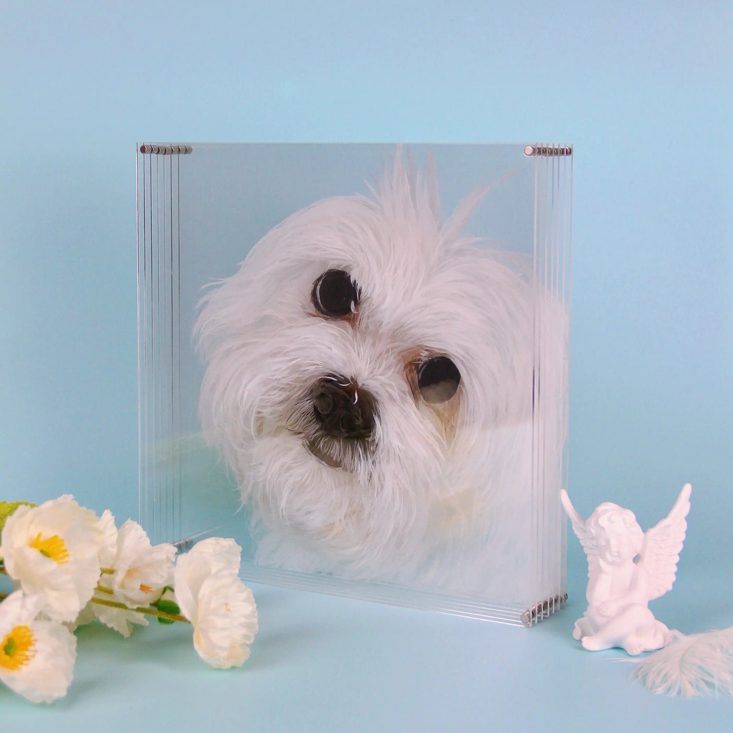 Custom 3D Glass Painting MeoWarrior Suitable for all animals/pet +human portrait-Free Shipping Worldwide @3dartistlinda