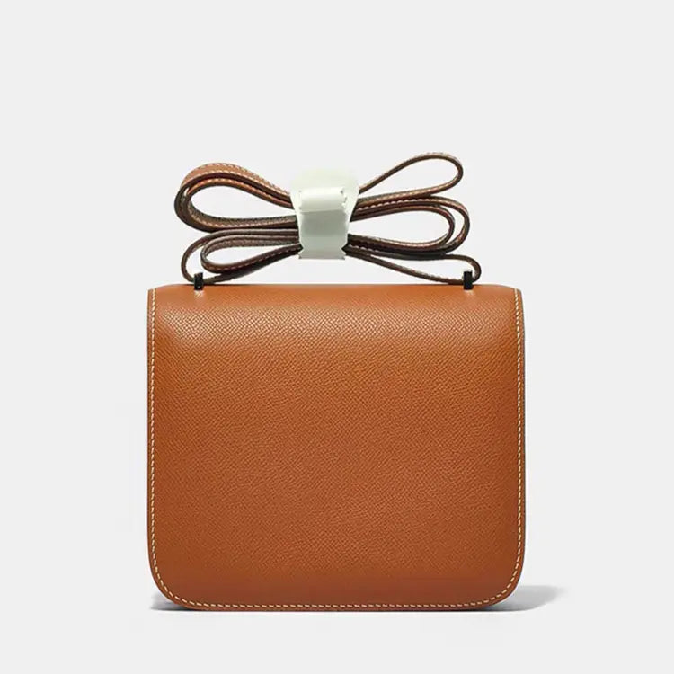 Palm pattern cowhide crocodile leather H buckle small square bag fashionable and versatile one-shoulder crossbody stewardess bag FairWonder