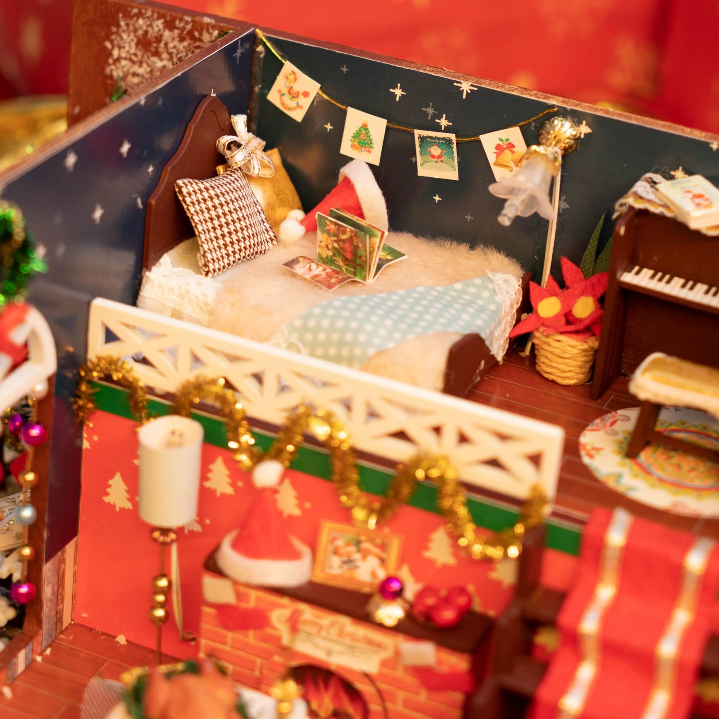 DIY Dollhouse Christmas Gift New Year Kit Miniature House Model @anita.fiberartist