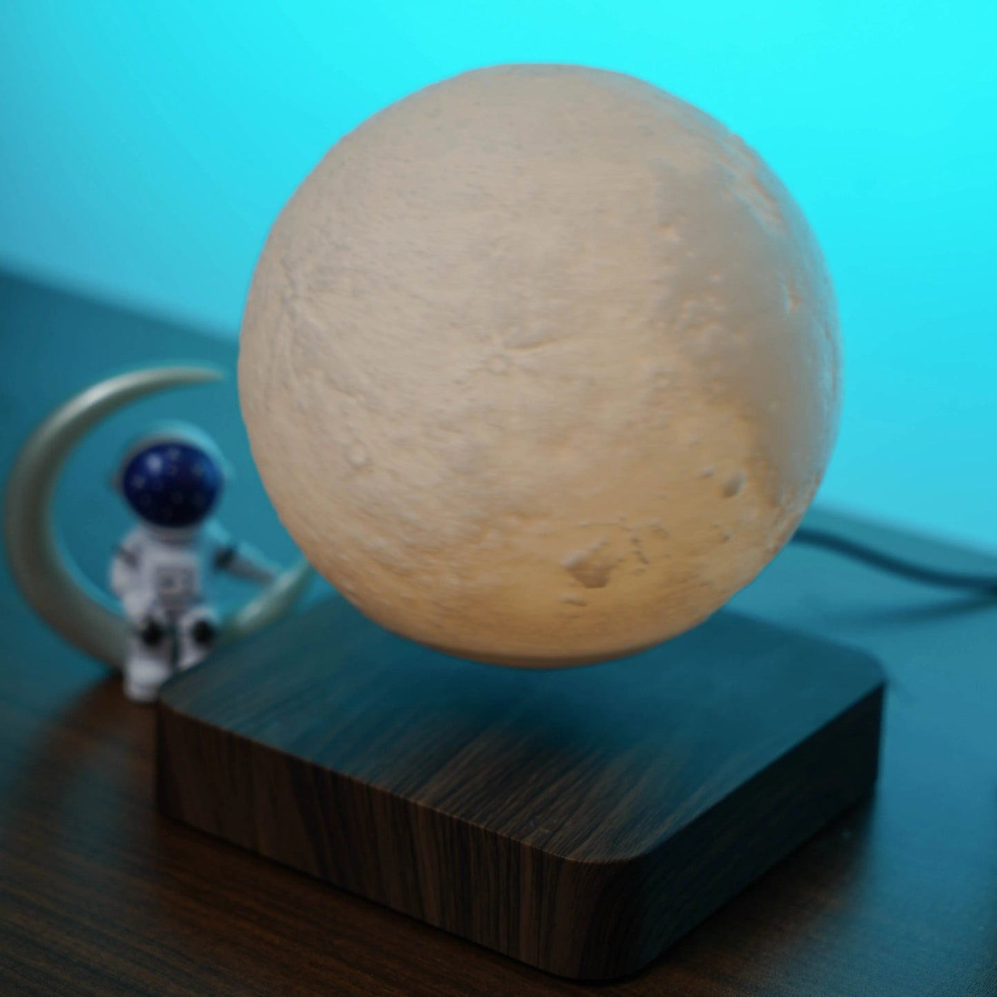 FairWonder Levitating Moon Lamp 18 Colors 6 in Floating 3D LED Printing Rotating Magnetic With Remote @anita.fiberartist