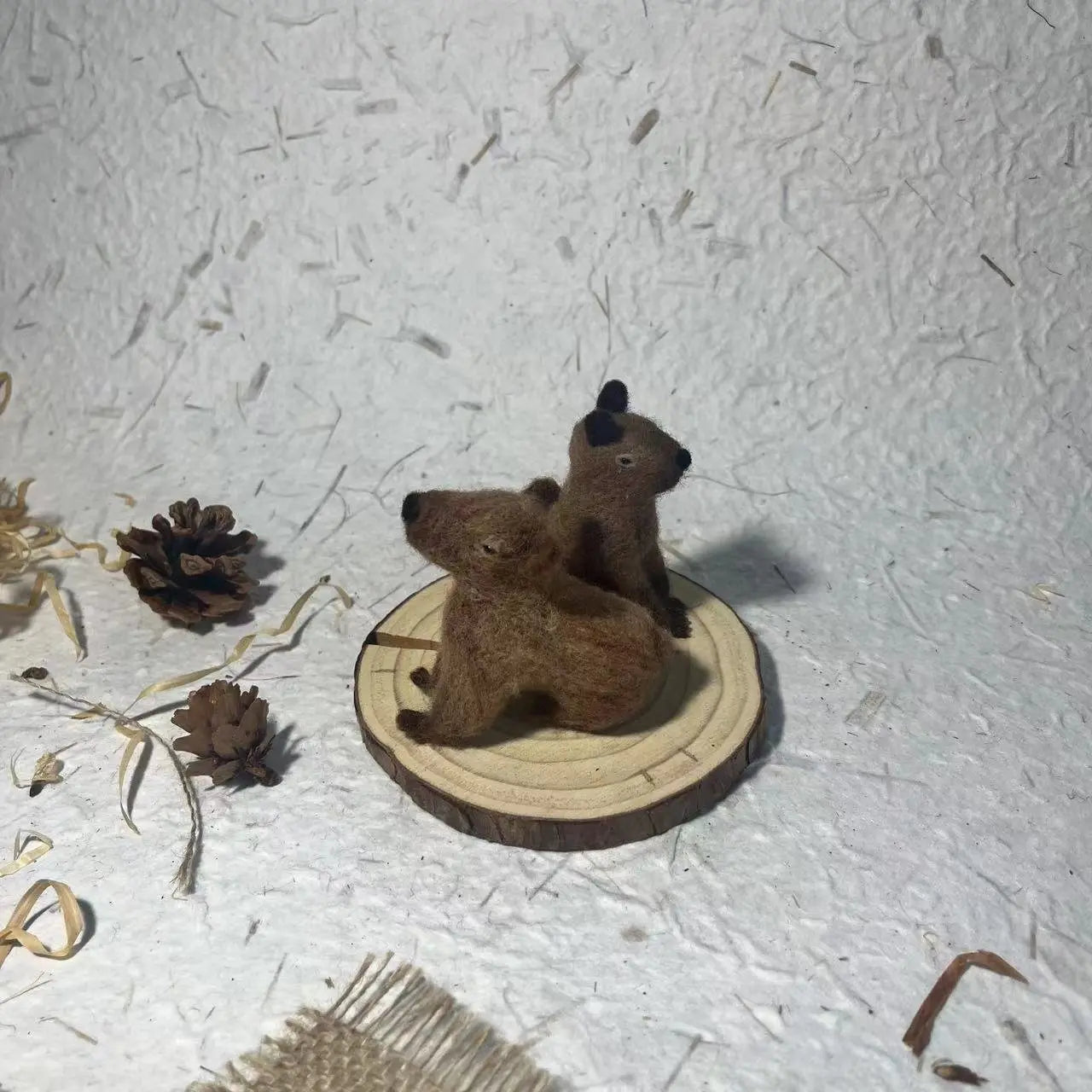 FairWonder Miniature Needle Felted Capybara Figurine FairWonder