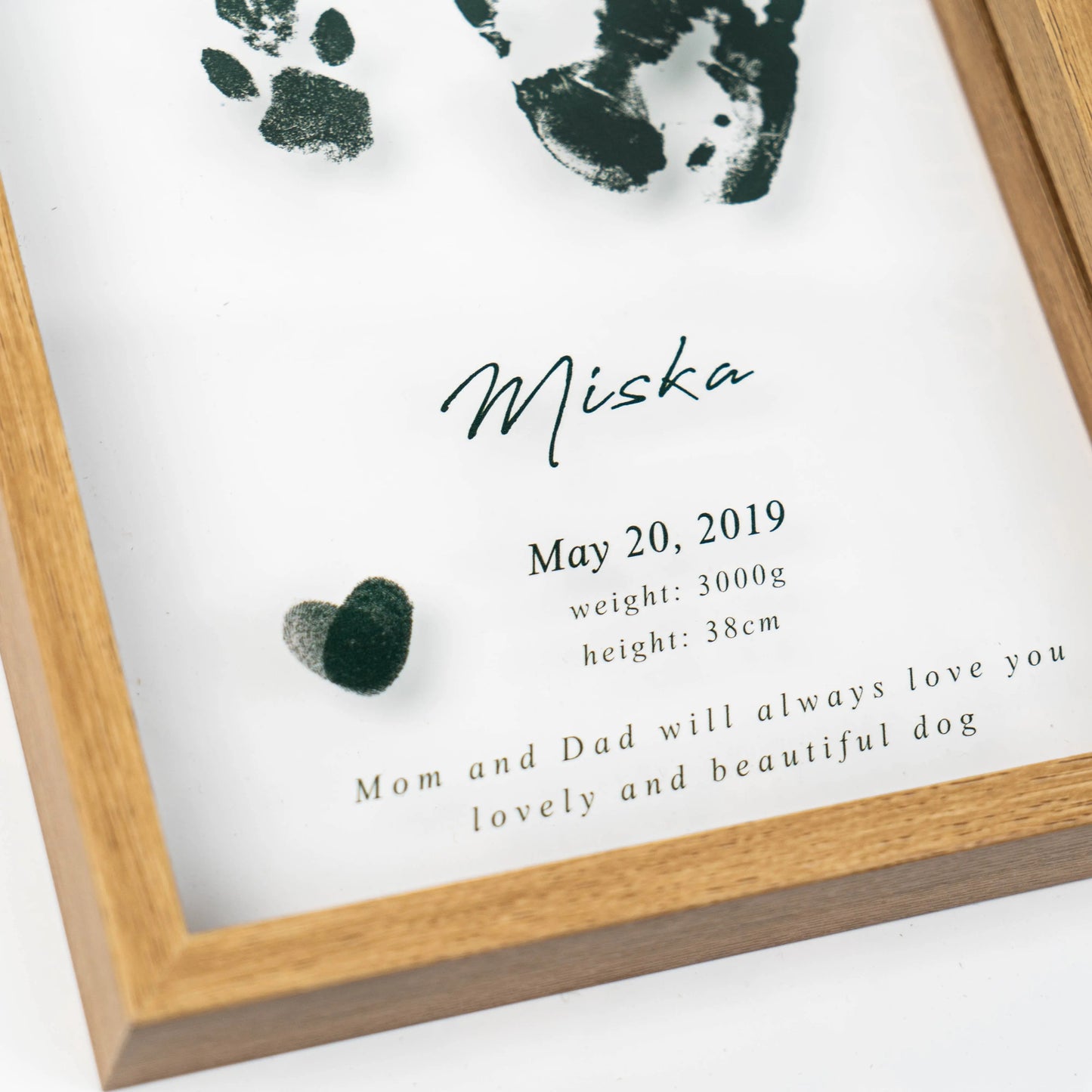 FairWonder Personalized Fingerprint Frame For Keepsake Memorial Newborn Kid Wedding @anita.fiberartist