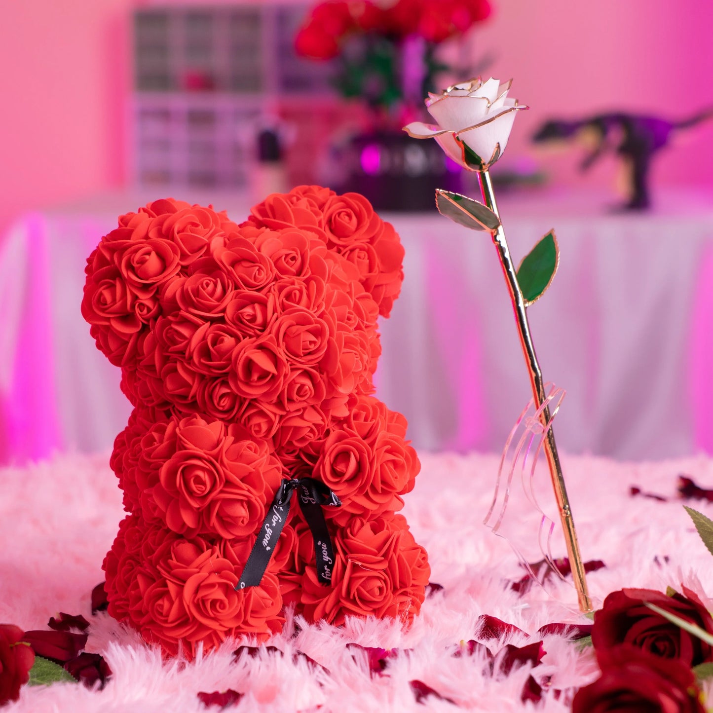 FairWonder Rose Bear Valentines Day Gifts for Her @anita.fiberartist