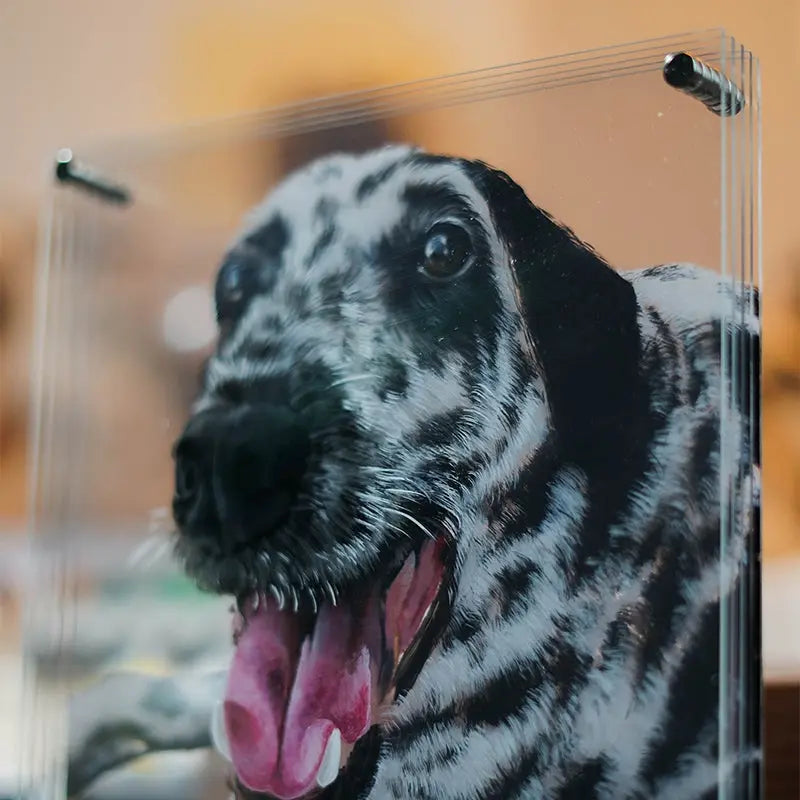 FairWonder Custom 3D Glass Painting Suitable For All Animals/Pet +Human Portrait Christmas Gift @3dartistlinda