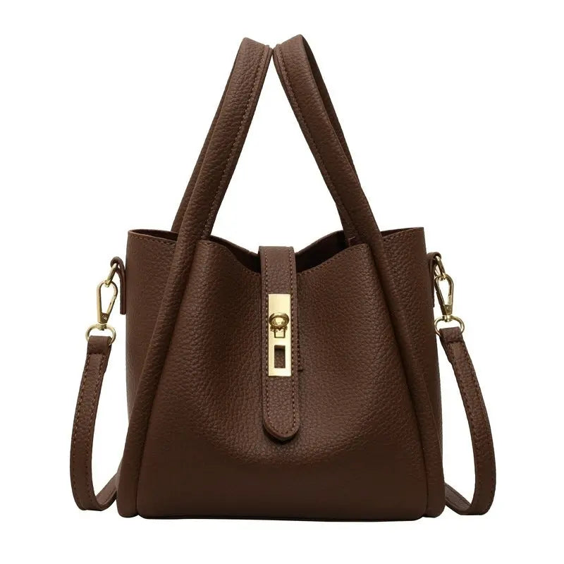 Women's Elegant Minimalist Handbag, Trendy Vintage Bucket Bag, Chic All-match Handbag for Daily & Work Use, Valentine's Day, Gift FairWonder