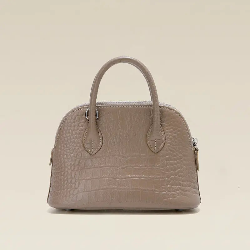 Women's bag 2025 new shell bag crocodile leather handbag crossbody bowling bag FairWonder